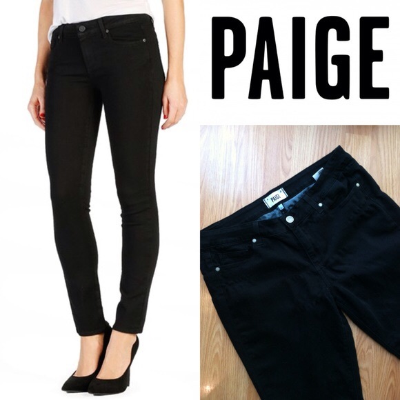 PAIGE Denim - PAIGE Verdugo Skinny Black Ankle Jeans Size 26